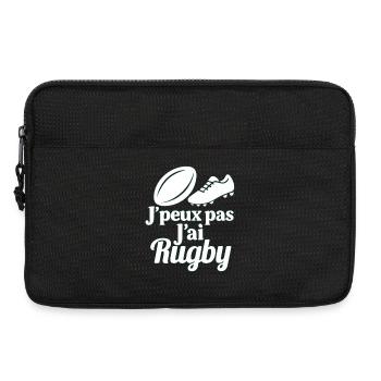 I can't I have rugby - Laptop bag 13" - black - Front