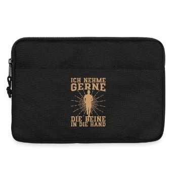 Running Nehme Die Beine In Hand Marathon Runner - Laptoptasche 13" - Schwarz - Vorne