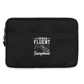 Ich Spreche Fließend Sax Saxophon Saxophonist - Laptoptasche 13" - Schwarz - Vorne