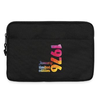 Cadeau D'anniversaire Janvier 1976 Anniversaire  - Sacoche pour ordinateur portable 13 pouces - noir - Devant