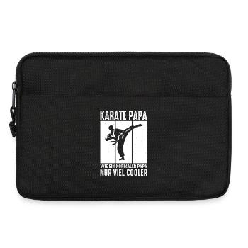 Karate Papa Wie Ein Normaler Papa Nur Viel Cooler - Laptoptasche 13" - Schwarz - Vorne