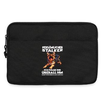 Deutscher Schäferhund Gassi T Hunde Schäferhund - Laptoptasche 13" - Schwarz - Vorne