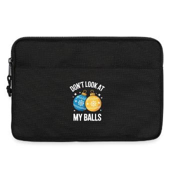Don't look at my balls ugly Christmas Weihnachten - Laptop bag 13" - black - Front