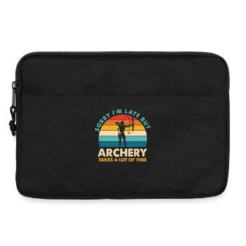 Sorry, I'll be late – Archery - Laptop bag 13" - black - Front