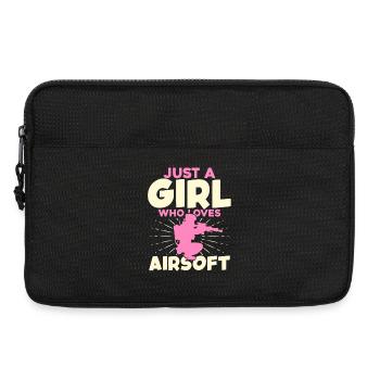Just a Girl Who Loves Airsoft - Laptop bag 13" - black - Front