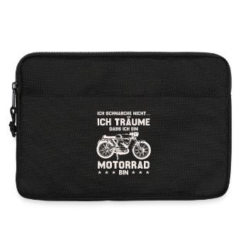 Je rêve que la moto soit vintage imprimée - Sacoche pour ordinateur portable 13 pouces - noir - Devant