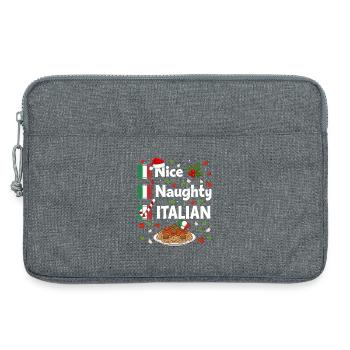 De belles pâtes italiennes de Noël coquines - Sacoche pour ordinateur portable 13 pouces - gris chiné - Devant