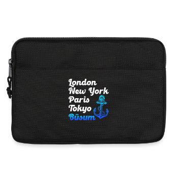 Büsumer LONDRES NEW YORK PARIS TOKYO BÜSUM - Sacoche pour ordinateur portable 13 pouces - noir - Devant