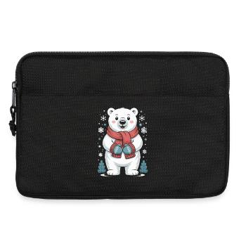 Polarbär Winterzauber - Laptoptasche 13" - Schwarz - Vorne