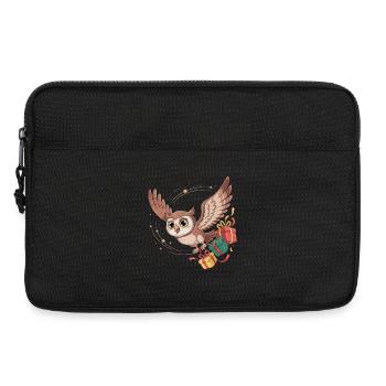 Vol de la chouette avec cadeaux - Sacoche pour ordinateur portable 13 pouces - noir - Devant