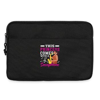 Saxophone Princess Saxophonist Band Girl - Laptop bag 13" - black - Front