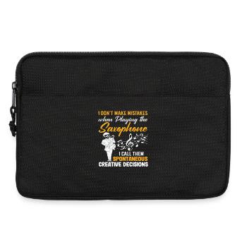 Je ne fais pas d’erreurs Saxophoniste Drôle de jazz - Sacoche pour ordinateur portable 13 pouces - noir - Devant