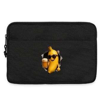 Banana hero with beer glass - Laptop bag 13" - black - Front