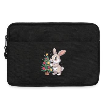 Easter bunny decorates tree - Laptop bag 13" - black - Front