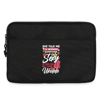 Hawaiian Ukulele Uke She Told Me - Laptop bag 13" - black - Front