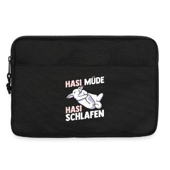 Shlafshirt Hase Hasi Müde Hasi Schlafen - Laptoptasche 13" - Schwarz - Vorne
