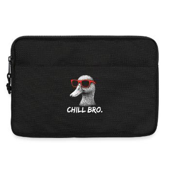 CHILL BRO – Canard drôle avec des lunettes de soleil - Sacoche pour ordinateur portable 13 pouces - noir - Devant