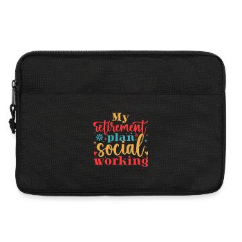 Social Worker Quote My Retirement Plan Social Work - Laptoptasche 13" - Schwarz - Vorne