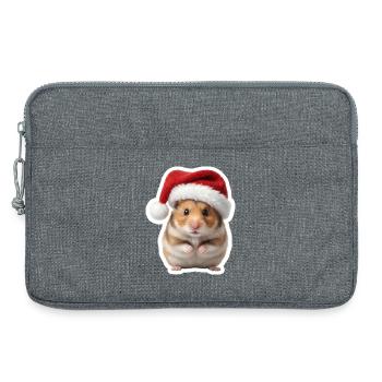 Doux Hamster - Doux Noël - Sacoche pour ordinateur portable 13 pouces - gris chiné - Devant