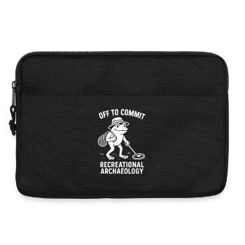 Off To Commit Recreational Archaeology Fun - Laptop bag 13" - black - Front
