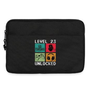 Level 23 Freigeschaltet Pixel-Gaming - Laptoptasche 13" - Schwarz - Vorne