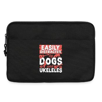 Hawaiian Ukulele Uke Dog Easily - Laptop bag 13" - black - Front