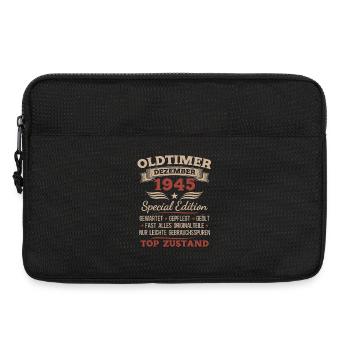 Cadeau du 80e anniversaire Voiture ancienne décembre 1945 - Sacoche pour ordinateur portable 13 pouces - noir - Devant