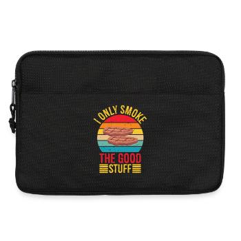 I Only Smoke Good Stuff Funny BBQ Pit Meat Smoke - Laptoptasche 13" - Schwarz - Vorne