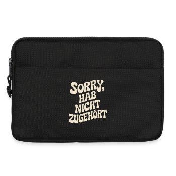 désolé, je n’ai pas écouté, distrait, antisocial. - Sacoche pour ordinateur portable 13 pouces - noir - Devant