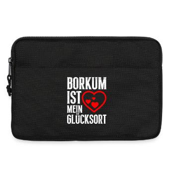 BORKUM IST MEIN GLÜCKSORT Lustiges - Laptoptasche 13" - Schwarz - Vorne
