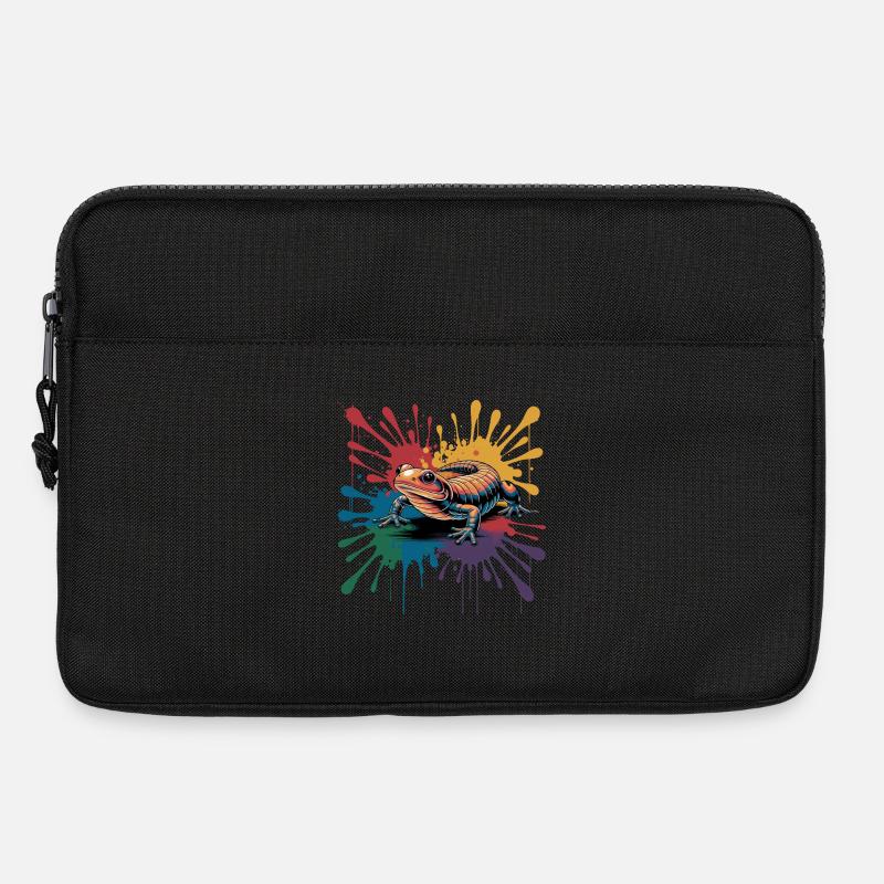  Bunter Salamander Mit Farbklecks Splash Für - Laptoptasche 13" - Schwarz