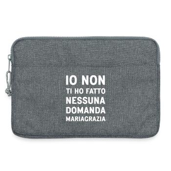 Mariagrazia (Schwarze Version) - Laptoptasche 13" - Grau meliert - Vorne