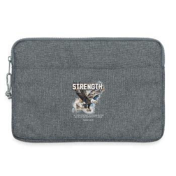 Strength Adler Glauben Isaiah 40 29 Mut - Laptoptasche 13" - Grau meliert - Vorne