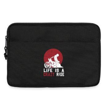 Leben ist eine verrückte Fahrt - Laptoptasche 13" - Schwarz - Vorne