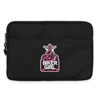 Motard, fille Crown Wings, moto motard, moto - Sacoche pour ordinateur portable 13 pouces - noir - Devant