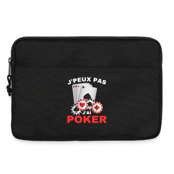 Je Peux Pas J'ai Poker Cadeau - Sacoche pour ordinateur portable 13 pouces - noir - Devant