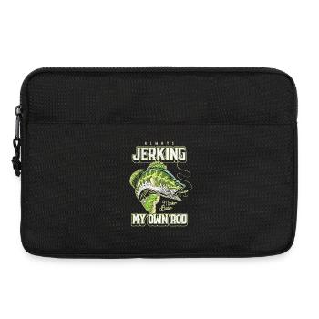 Always Jerking My Rod Funny Fishing - Laptop bag 13" - black - Front
