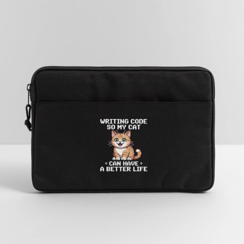 Programmier Katze Lustig Coding Und Katze Deutsch  Laptoptasche 13"
