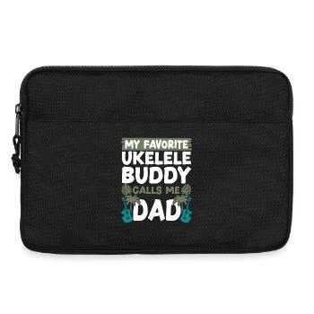 Hawaiian Ukulele Uke Dad Daughter - Laptop bag 13" - black - Front