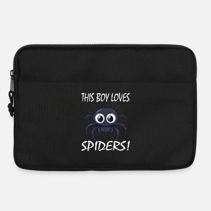 Junge liebt Spinnen - Laptoptasche 13" - Schwarz