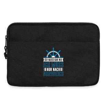 Nordsee MUSS GAR NIX MUSS NUR NACH NORDDEICH - Laptoptasche 13" - Schwarz - Vorne