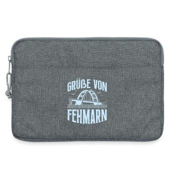 Ostsee Urlaub GRÜßE VON FEHMARN Lustiges - Laptoptasche 13" - Grau meliert - Vorne