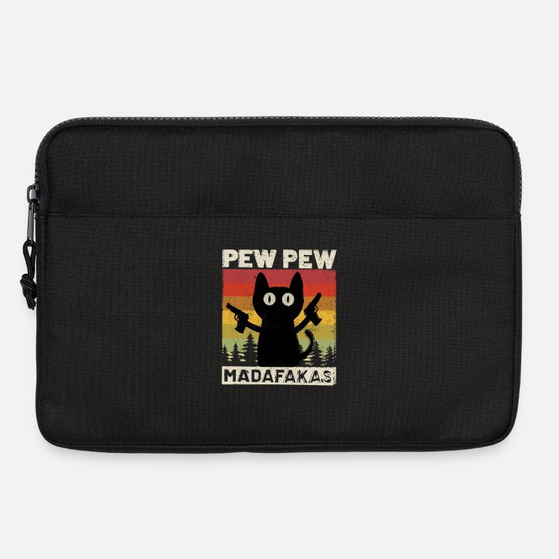 Pew Pew Katze - Laptoptasche 13" - Schwarz