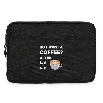 Kaffeefrage Latteherz - Laptoptasche 13" - Schwarz - Vorne