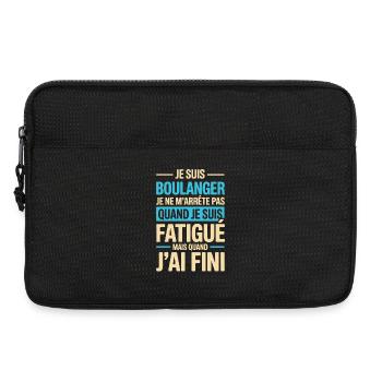 Je Suis Boulanger Je Ne M’Arrête Pas  - Sacoche pour ordinateur portable 13 pouces - noir - Devant