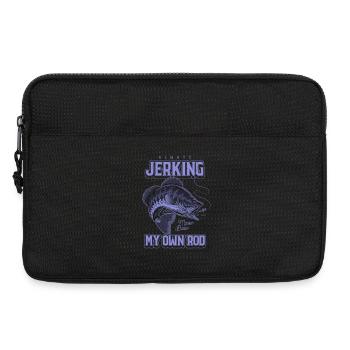 Always Jerking My Rod Funny Fishing - Laptop bag 13" - black - Front