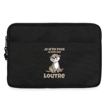 Je M'en Fous Je Suis Une Loutre Cadeau - Sacoche pour ordinateur portable 13 pouces - noir - Devant
