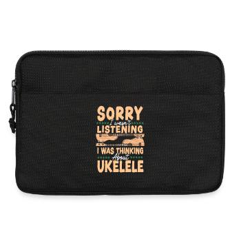 Ukulélé hawaïen ukele, désolé, je - Sacoche pour ordinateur portable 13 pouces - noir - Devant