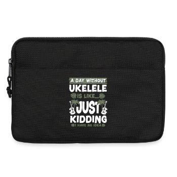 Hawaiian Ukulele Uke A Day Without - Laptoptasche 13" - Schwarz - Vorne