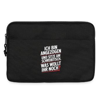 Ich Bin Angezogen Am Schreibtisch Homeoffice Büro - Laptoptasche 13" - Schwarz - Vorne
